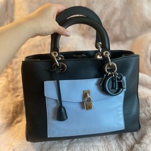 Christian Dior Diorissimo Pocket Leather Medium Tote Bag